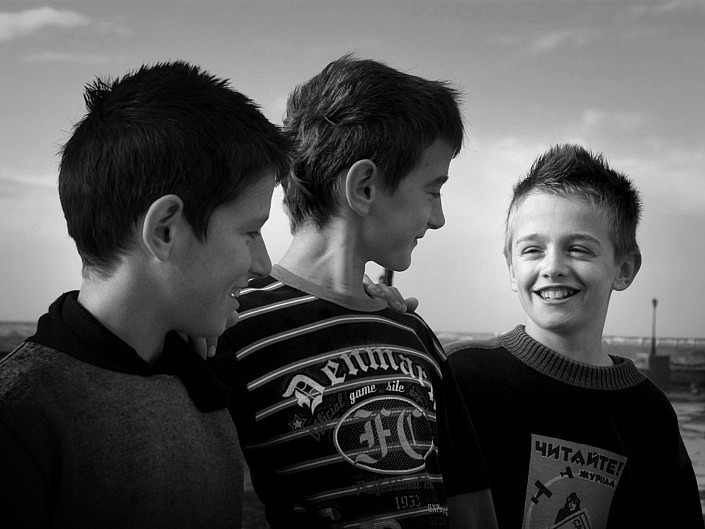 Tre ragazzi in Albania